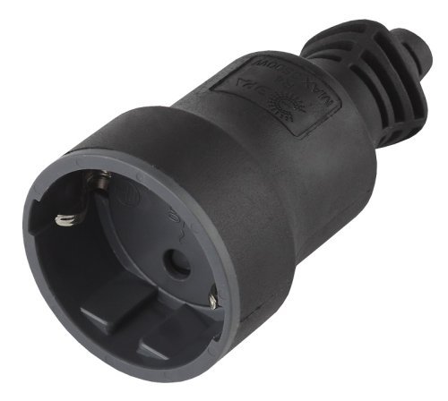 Розетка штепсельная с заземлением прямая ЭРА R4(B) 16А черный картинка 